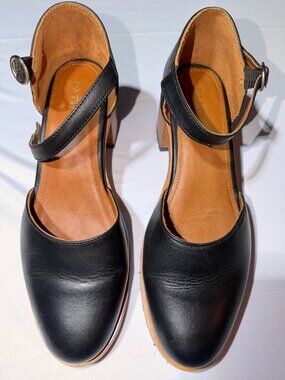 Patina by Portland Leather Goods Mary Jane D'Orsay Block Heels
